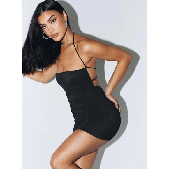 Princess Polly Dresses & Skirts - New Princess Polly Undiscovered black strappy tie up mini dress Size 6